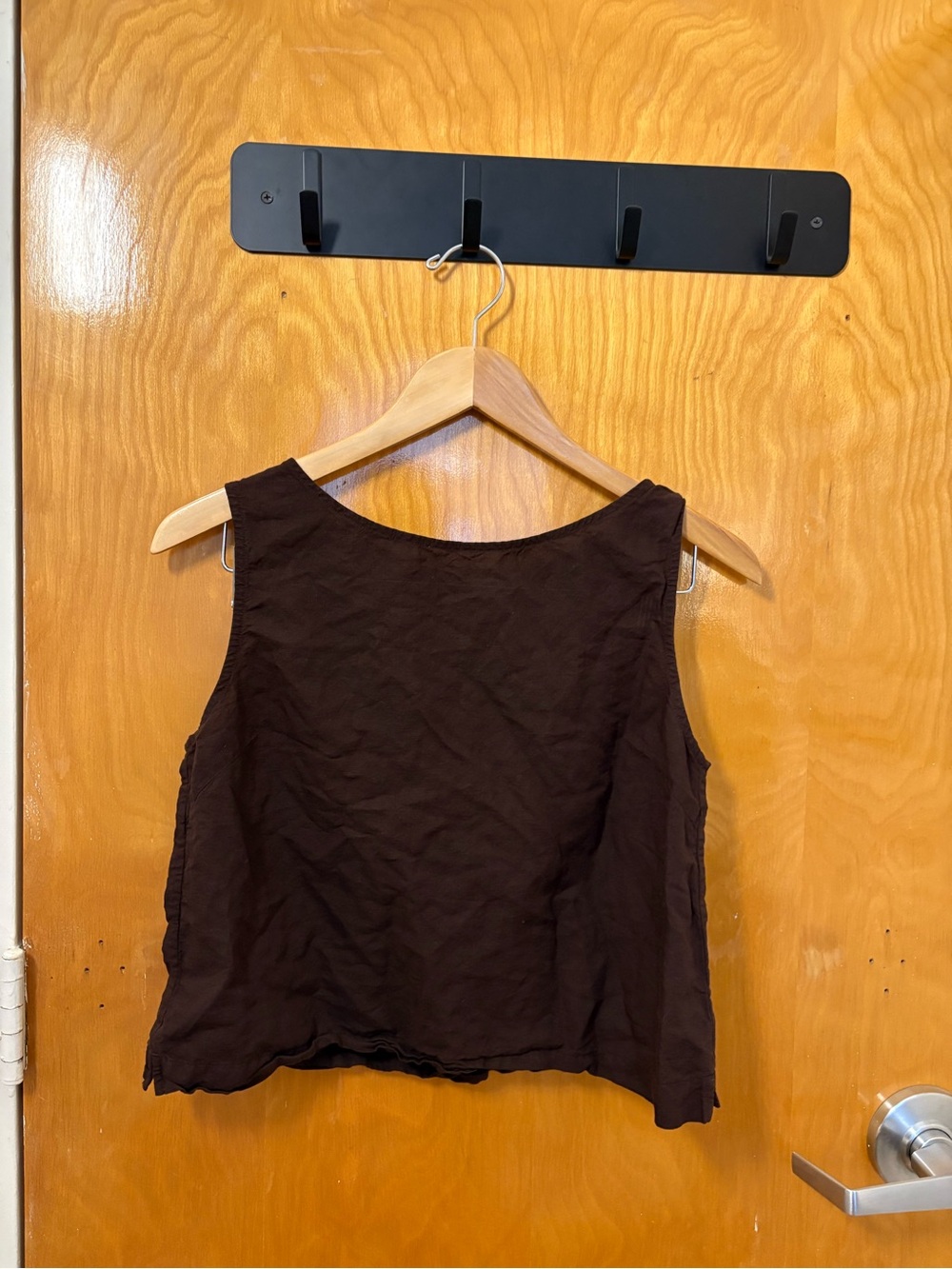 Uniqlo Brown Sleeveless Crop Tank Top
